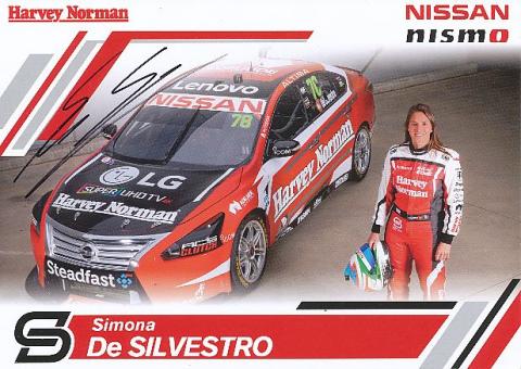 Simona De Silvestro  Nissan  Auto Motorsport  Autogrammkarte  original signiert 