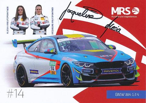 Alesia & Jacqueline Kreutzpointner  BMW  Auto Motorsport  Autogrammkarte  original signiert 