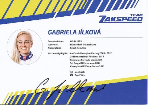 Gabriela Jilkova  Mercedes  Auto Motorsport  Autogrammkarte  original signiert 