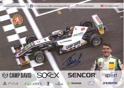 Tom Beckhäuser   Auto Motorsport  Autogrammkarte  original signiert 
