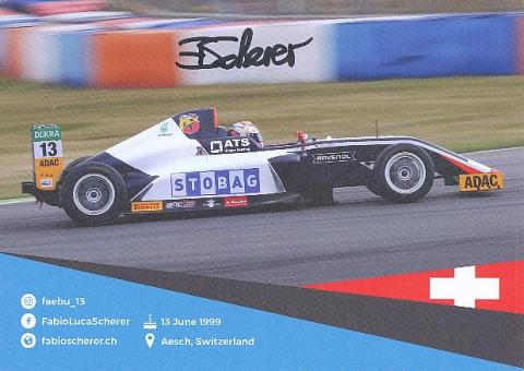 Fabio Scherer   Auto Motorsport  Autogrammkarte  original signiert 