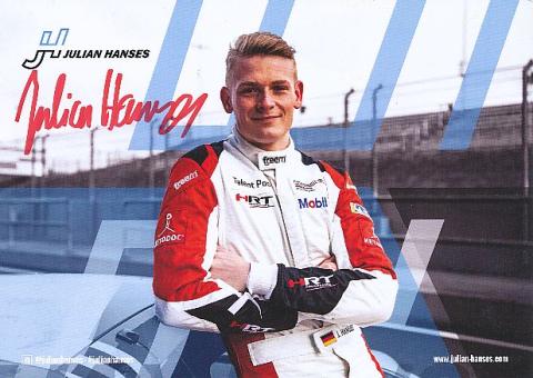 Julian Hanses   Auto Motorsport  Autogrammkarte  original signiert 