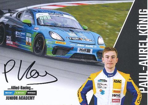 Paul Aurel König  Porsche  Auto Motorsport  Autogrammkarte  original signiert 