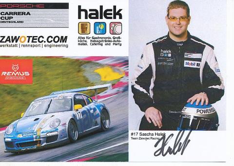 Sascha Halek  Porsche  Auto Motorsport  Autogrammkarte  original signiert 