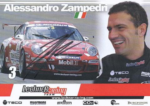 Alessandro Zampedri  Porsche  Auto Motorsport  Autogrammkarte  original signiert 
