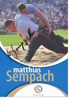 Matthias Sempach  Schweiz  Schwingen  Autogrammkarte  original signiert 