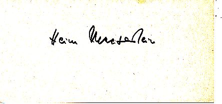 Heinz Maegerlein † 1998  TV Autogramm Karte original signiert 