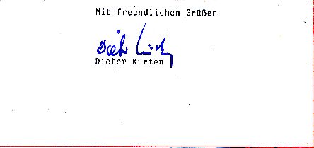Dieter Kürten  TV Autogramm Blatt original signiert 