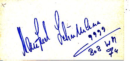 Manfred Schumann  Bob &  Leichtathletik Autogramm Blatt  original signiert 