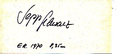 Sepp Schwarz  Leichtathletik Autogramm Blatt  original signiert 