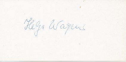 Helga Wagner  Schwimmen Autogramm Blatt  original signiert 