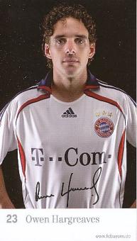 Owen Hargreaves  FC Bayern München  Fußball  Autogrammkarte Druck signiert 