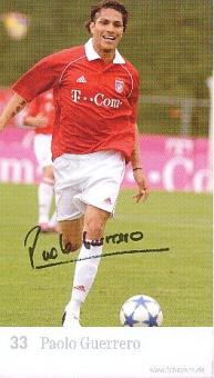 Paolo Guerrero  FC Bayern München  Fußball  Autogrammkarte Druck signiert 