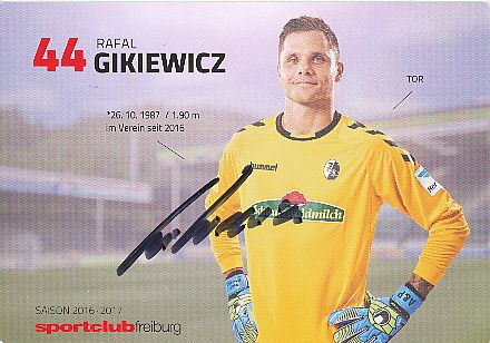 Rafal Gikiewicz  SC Freiburg  2016/2017  Fußball Autogrammkarte  original signiert 
