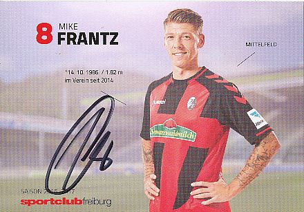 Mike Frantz  SC Freiburg  2016/2017  Fußball Autogrammkarte  original signiert 