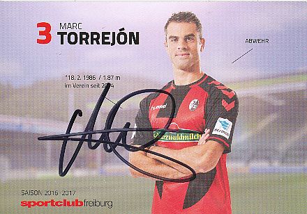 Marc Torrejon  SC Freiburg  2016/2017  Fußball Autogrammkarte  original signiert 