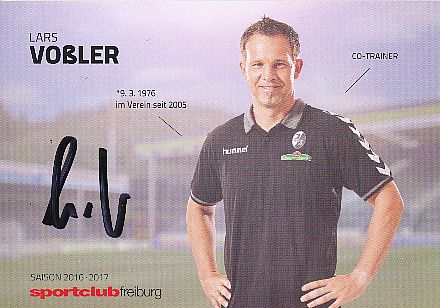 Lars Voßler  SC Freiburg  2016/2017  Fußball Autogrammkarte  original signiert 