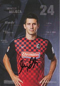 Mensur Mujdza   SC Freiburg  2015/2016  Fußball Autogrammkarte  original signiert 