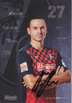 Nicolas Höfler   SC Freiburg  2015/2016  Fußball Autogrammkarte  original signiert 