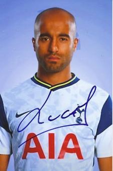 Lucas Moura   Tottenham Hotspur  Fußball Autogramm Foto original signiert 