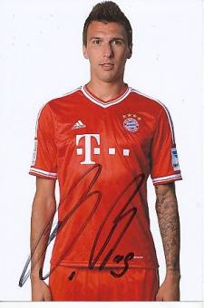 Mario Mandzukic  FC Bayern München  Fußball Autogramm Foto original signiert 