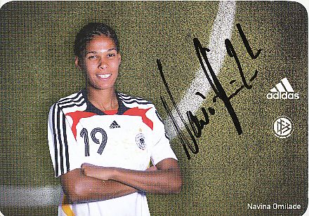 Navina Omilade  DFB  Frauen  Fußball Autogrammkarte  original signiert 