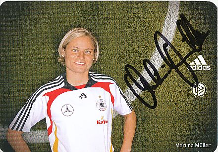 Martina Müller  DFB  Frauen  Fußball Autogrammkarte  original signiert 