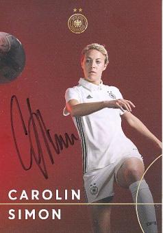 Carolin Simon  DFB  Frauen  Fußball Autogrammkarte  original signiert 