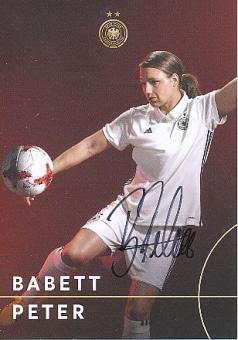Babett Peter  DFB  Frauen  Fußball Autogrammkarte  original signiert 