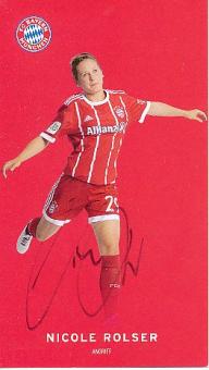 Nicole Rolser  FC Bayern München  Frauen  Fußball Autogrammkarte  original signiert 
