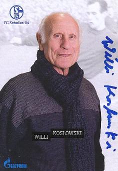 Willi Koslowski  FC Schalke 04 Traditionsteam  Fußball Autogrammkarte  original signiert 