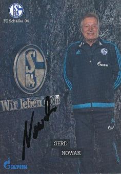 Gerd Nowak  FC Schalke 04 Traditionsteam  Fußball Autogrammkarte  original signiert 