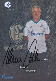 Klaus Fischer  FC Schalke 04 Traditionsteam  Fußball Autogrammkarte  original signiert 