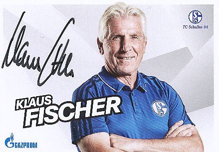 Klaus Fischer   FC Schalke 04  Fußball Autogrammkarte  original signiert 
