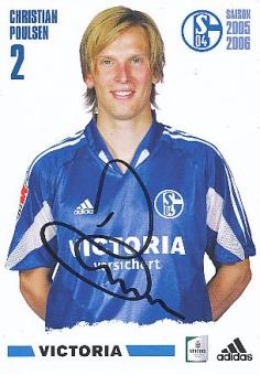 Christian Poulsen  2005/2006  FC Schalke 04 Fußball Autogrammkarte  original signiert 