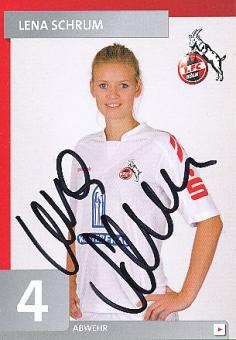 Lena Schrum  FC Köln  Frauen  Fußball Autogrammkarte  original signiert 
