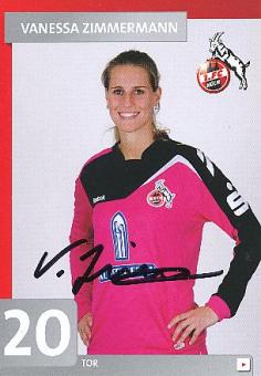 Vanessa Zimmermann  FC Köln  Frauen  Fußball Autogrammkarte  original signiert 