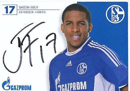 Jefferson Farfan  2008/2009  FC Schalke 04  Fußball Autogrammkarte original signiert 