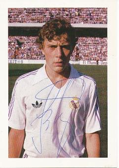 Emilio Butragueno  Real Madrid   Fußball Autogrammkarte original signiert 