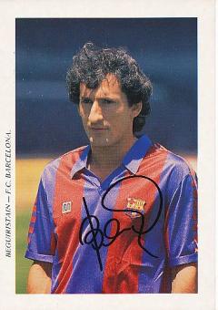 Txiki Begiristain  FC Barcelona  Fußball Autogrammkarte original signiert 