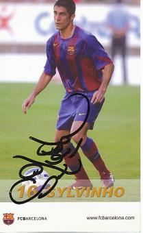 Sylvinho  FC Barcelona  Fußball Autogrammkarte original signiert 