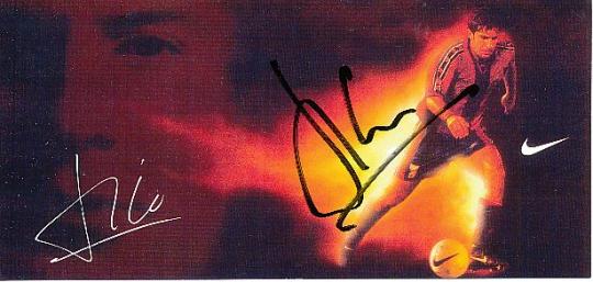 Luis Figo  FC Barcelona  Fußball Autogrammkarte original signiert 