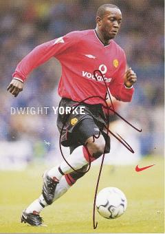 Dwight Yorke  Manchester United  Fußball Autogrammkarte original signiert 