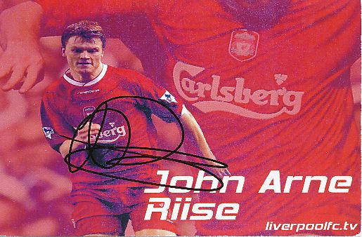 John Arne Riise  FC Liverpool Fußball Autogrammkarte original signiert 