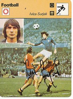Ivica Surjak  Jugoslawien WM 1974  Fußball Autogrammkarte  original signiert 