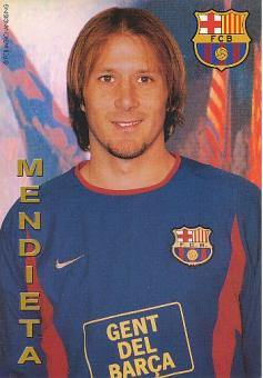 Gaizka Mendieta  FC Barcelona  Fußball Autogrammkarte 