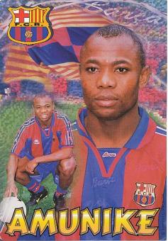 Emmanuel Amunike  FC Barcelona  Fußball Autogrammkarte 