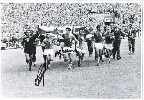 Hilderaldo Bellini † 2014 & Mario Zagallo &  Zito † 2015  Brasilien Weltmeister WM 1958   Fußball Autogramm Foto original signiert 