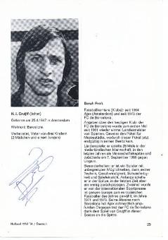 Johan Cruyff † 2016  Holland WM 1974  Fußball Bild original signiert 