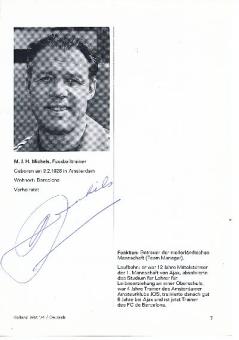Rinus Michels † 2005  Holland WM 1974  Fußball Bild original signiert 